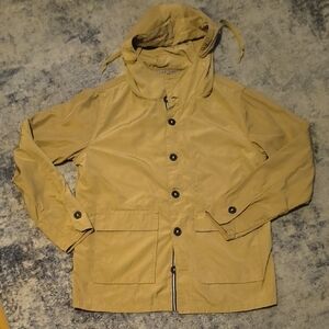 Five Four Men's Beige Hooded Raincoat